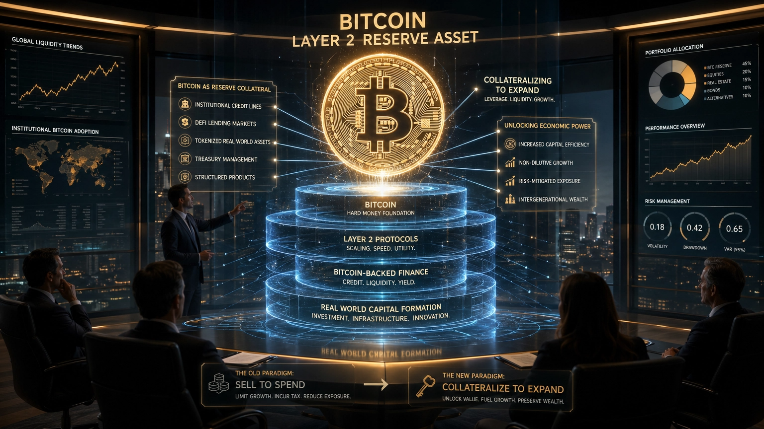 Bitcoin reserva segunda camada colateral