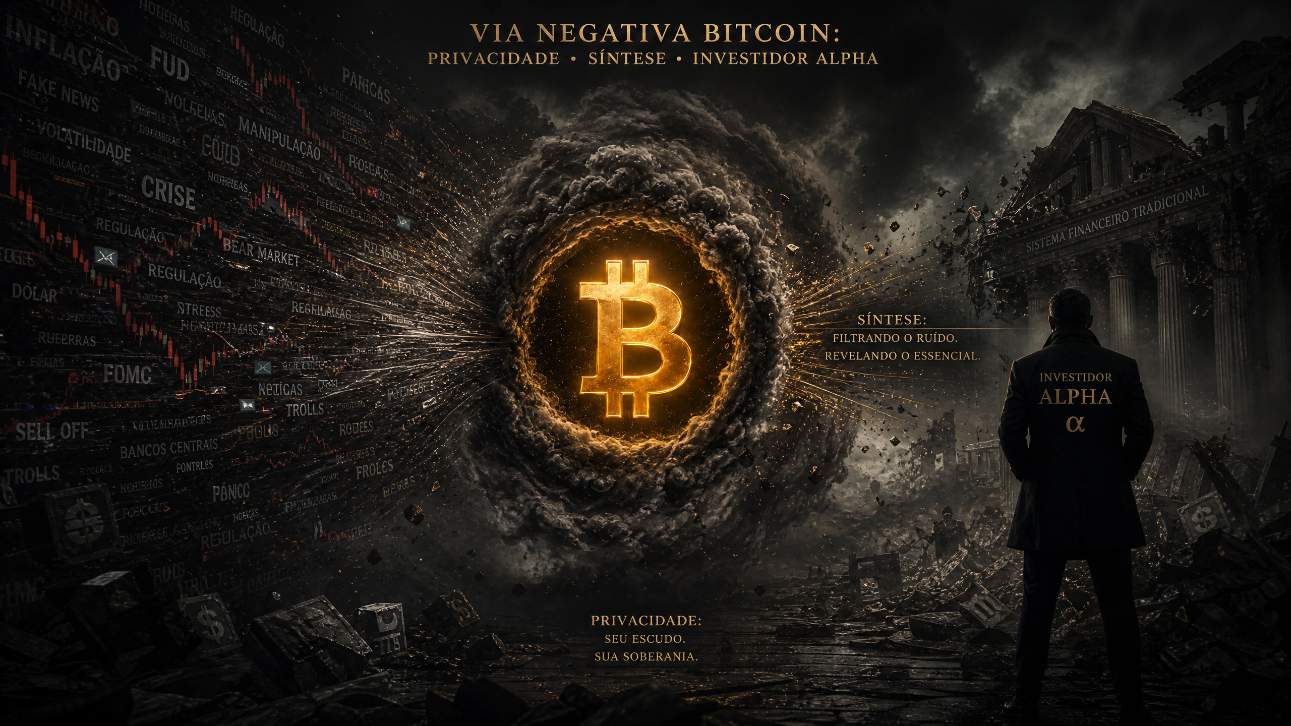via negativa Bitcoin privacidade síntese investidor Alpha